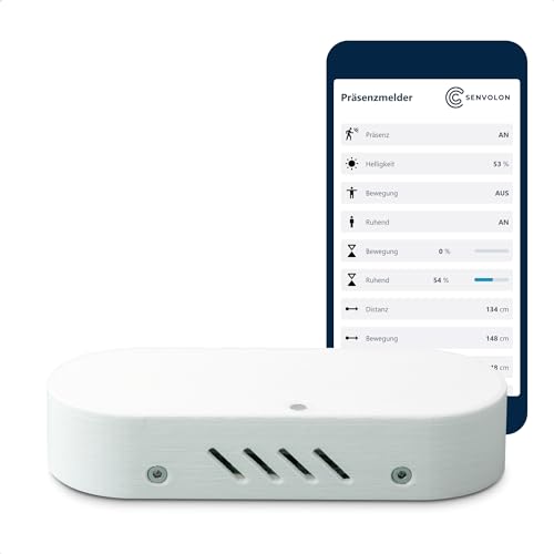 Senvolon Präzisions WLAN Radar Präsenzmelder und Bewegungsmelder (24Ghz) – Kompatibel mit Home Assistant