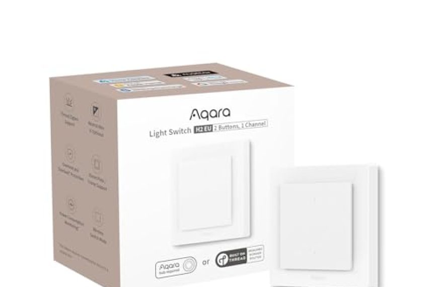 Aqara Lichtschalter H2 EU (2-in-1 Neutral, 2 Tasten 1 Kanal)