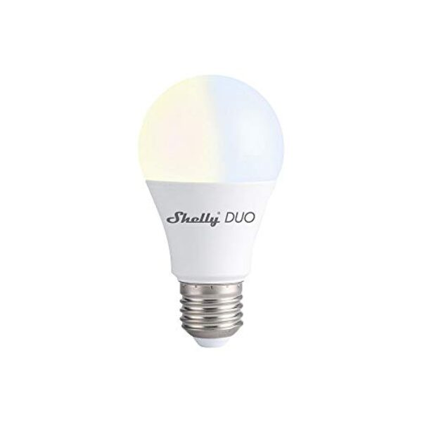 Shelly LED-Lampe Duo E27, 9 W, 800 lm | WLAN – Kompatibel mit Home Assistant