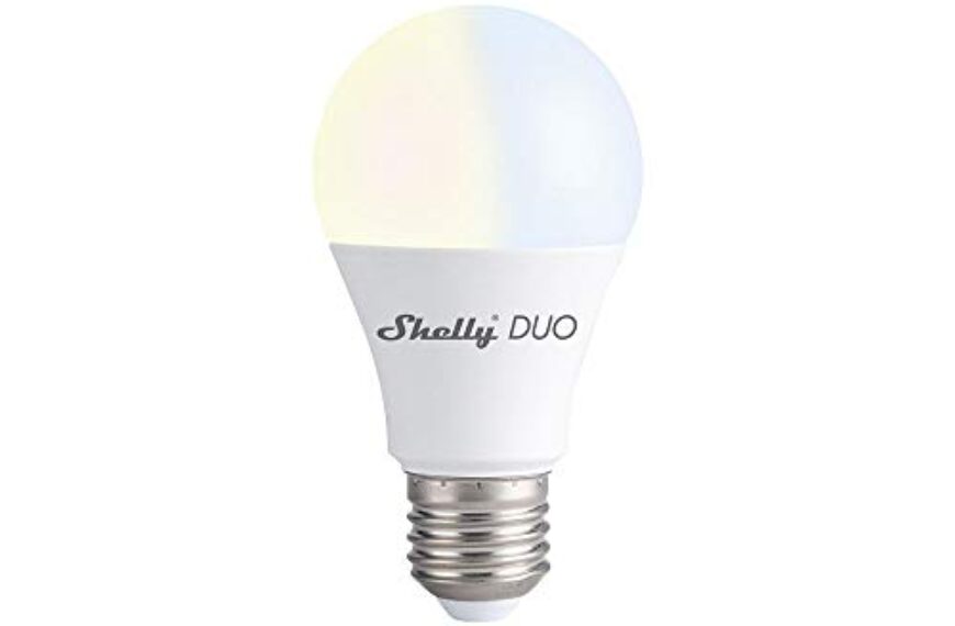 Shelly LED-Lampe Duo E27, 9 W, 800 lm | WLAN – Kompatibel mit Home Assistant