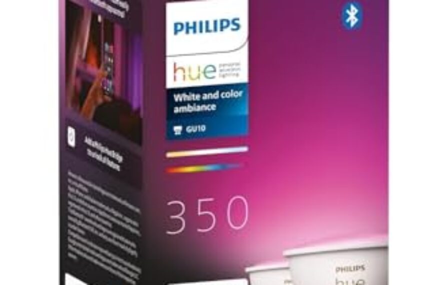 Philips Hue White & Color Ambiance GU10 LED Spot (350 lm) dimmbare 2er Pack | ZigBee – Kompatibel mit Home Assistant