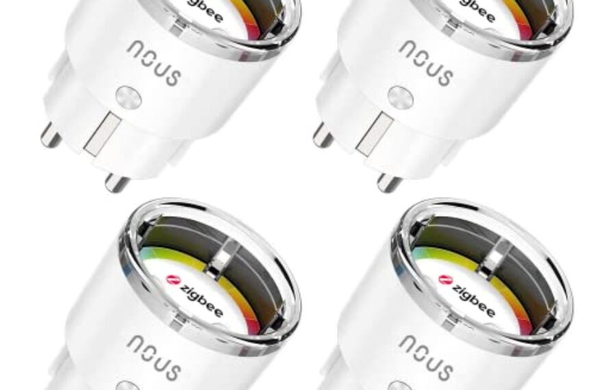 NOUS A1Z Zigbee Steckdose mit Stromverbrauchsmessung | ZigBee – Kompatibel mit Home Assistant