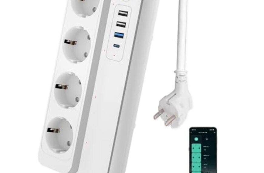 UseeLink Zigbee Smart Steckdosenleiste mit 4 AC-Anschlüsse 1 USB-C Schnellladegerät(PD 20W) | ZigBee – Kompatibel mit Home Assistant