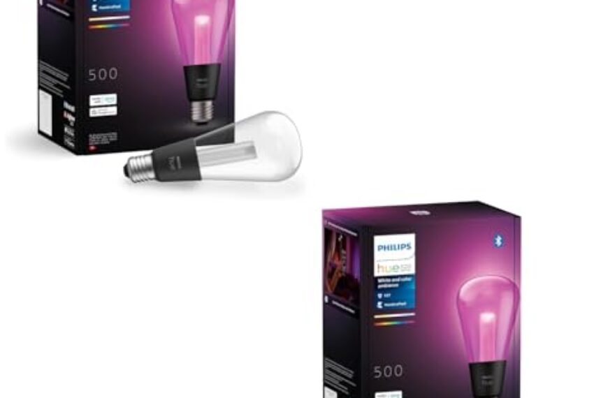 Philips Hue Lightguide Bundle 2x ST72 Edison White & Colour Ambiance E27 Smarte LED-Lampen Lichtsystem mit 16 Mio. Farben, smarte Lichtsteuerung über Sprache und App