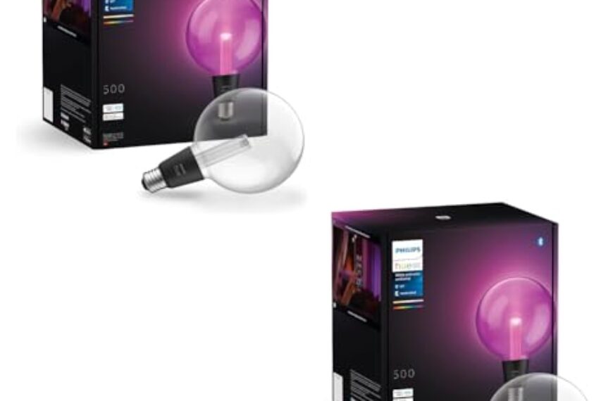 Philips Hue Lightguide Bundle 2x G125 Globe White & Colour Ambiance E27 Smarte LED-Lampen Lichtsystem mit 16 Mio. Farben, smarte Lichtsteuerung über Sprache und App