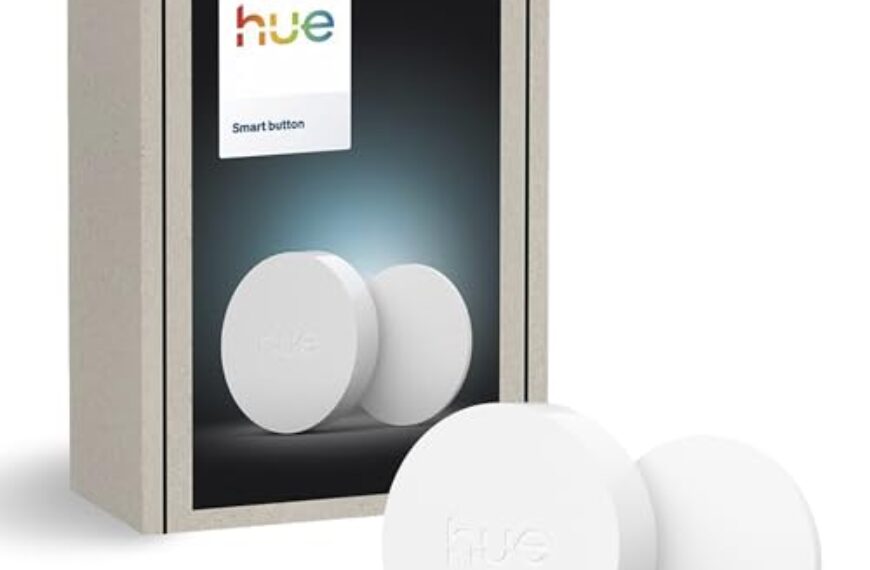 Philips Hue Smart Button für Hue Lichtsysteme, Smarter Dimmer zur Steuerung von Leuchten, kabelloser Lichtschalter ohne Installation, weiß, Neue Generation