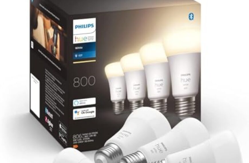 Philips Hue White E27 Viererpack 4x800lm – Kompatibel mit Home Assistant