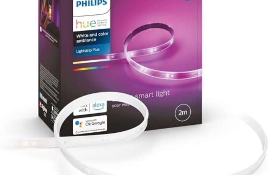 Philips Hue White & Color Ambiance Lightstrip Plus Basis-Set V4 (2 m) – Kompatibel mit Home Assistant