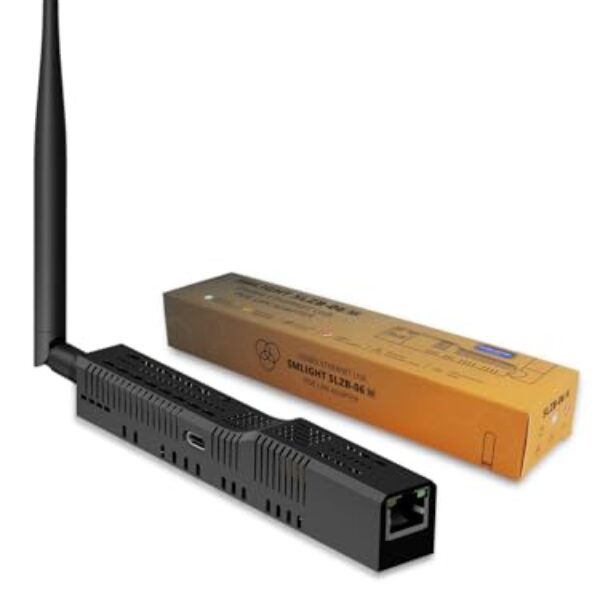 SMLIGHT SLZB-06M – Zigbee 3.0 zu Ethernet, USB und WiFi Gateway Koordinator mit PoE, Universal Gateway für Home Assistent / Zigbee2MQTT / ZHA, Wireless Zigbee 3.0 USB Adapter