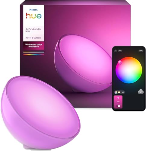 Philips Hue White & Color Ambiance Go Tischleuchte (530 lm) – Kompatibel mit Home Assistant