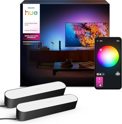 Philips Hue White & Color Ambiance Play Lightbar Doppelpack Basis-Set (500 lm) – Kompatibel mit Home Assistant